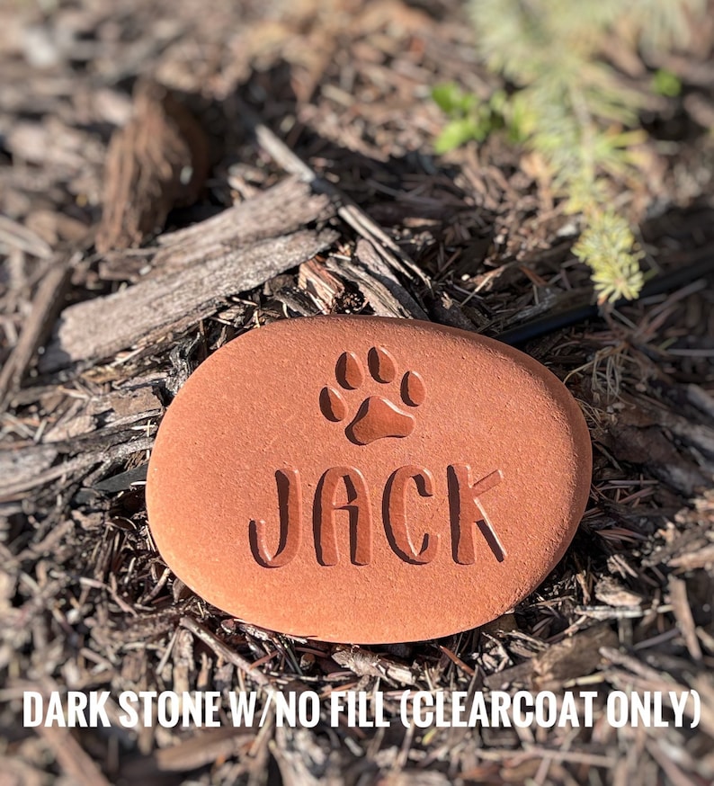 Custom Pet Memorial Stone, garden stone, dog memorial, cat memorial, pet keepsake, pet remembrance gift, animal loss stone, pet grave marker image 6