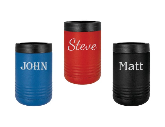 Personalized Stainless Steel Can Cooler, Double Wall Insulated