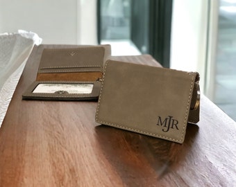 Leather Wallet ID Holder, School ID Holder, Personalized Gift, Custom Logo, Badge Holder, Leather Key Chain, Teen Gift, Work ID
