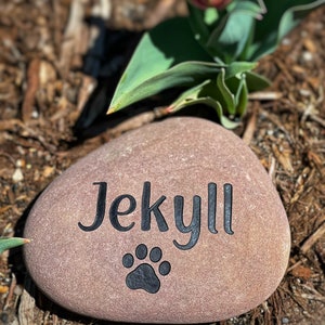 Custom Pet Memorial Stone, garden stone, dog memorial, cat memorial, pet keepsake, pet remembrance gift, animal loss stone, pet grave marker image 7