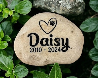 Pet Memorial Stone Personalized, Remembrance Keepsake, Pet Memorial gift, Loss of Pet, Garden Memorial Stone, Pet Grave Marker-Natural stone