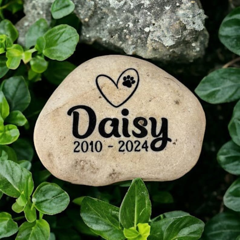 Pet Memorial Stone, Custom Pet keepsake, Remembrance Gift, In Memory of, Animal Memorial Gift, Pet Grave Marker, Garden Stone, Beloved Pet image 6