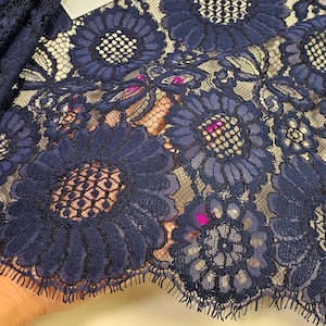 Blue Floral Guipure lace fabrics by the meter, LL89331