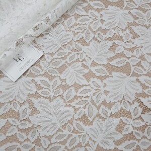 Milchweiße Spitze Stoff, Ivory spitze, Weiße Französische Spitze, bestickte Tüllspitze, Hochzeitsspitze, Brautkleid spitze meterware LL89642