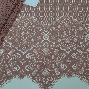 Dunkelbeige Spitze Stoff, dunkler Hautfarbe Französische Makramee Spitze, Creme Hochzeitsspitze, Brautkleid spitzenstoff meterware, LL9902