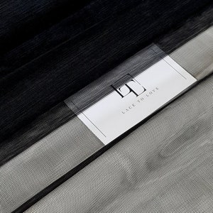 Black tulle fabric by Lace To Love, black tulle fabric by the meter TK9517