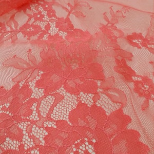 Pink Chantilly Lace French Lace Fabric L77495 - Etsy