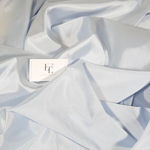 Light blue elastic lining fabric, blue lining sold by the meter, PZ008