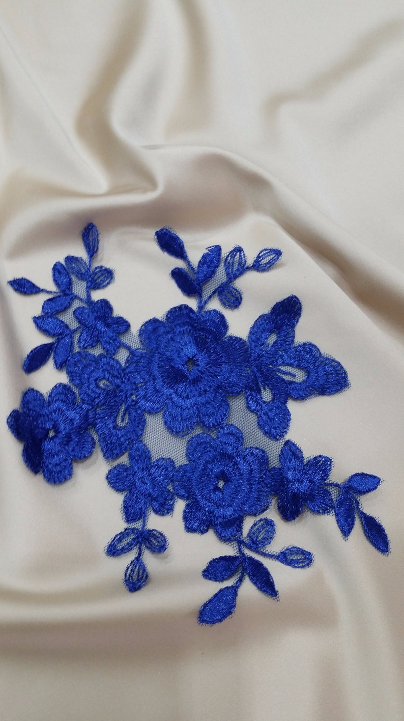 Blue lace appliques, blue accessories, M0007 image 1