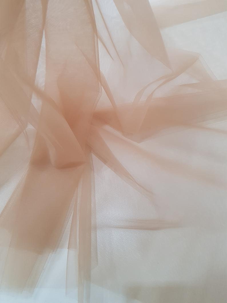 Pink Tulle Fabric Skin Color Tulle Fabric Light Beige Tulle Etsy