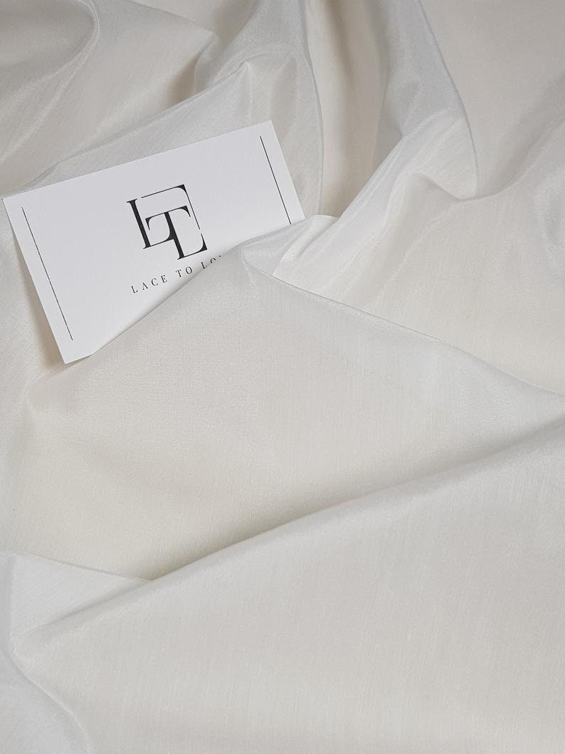 White silk cotton fabric white natural silk fabric meterware | Etsy