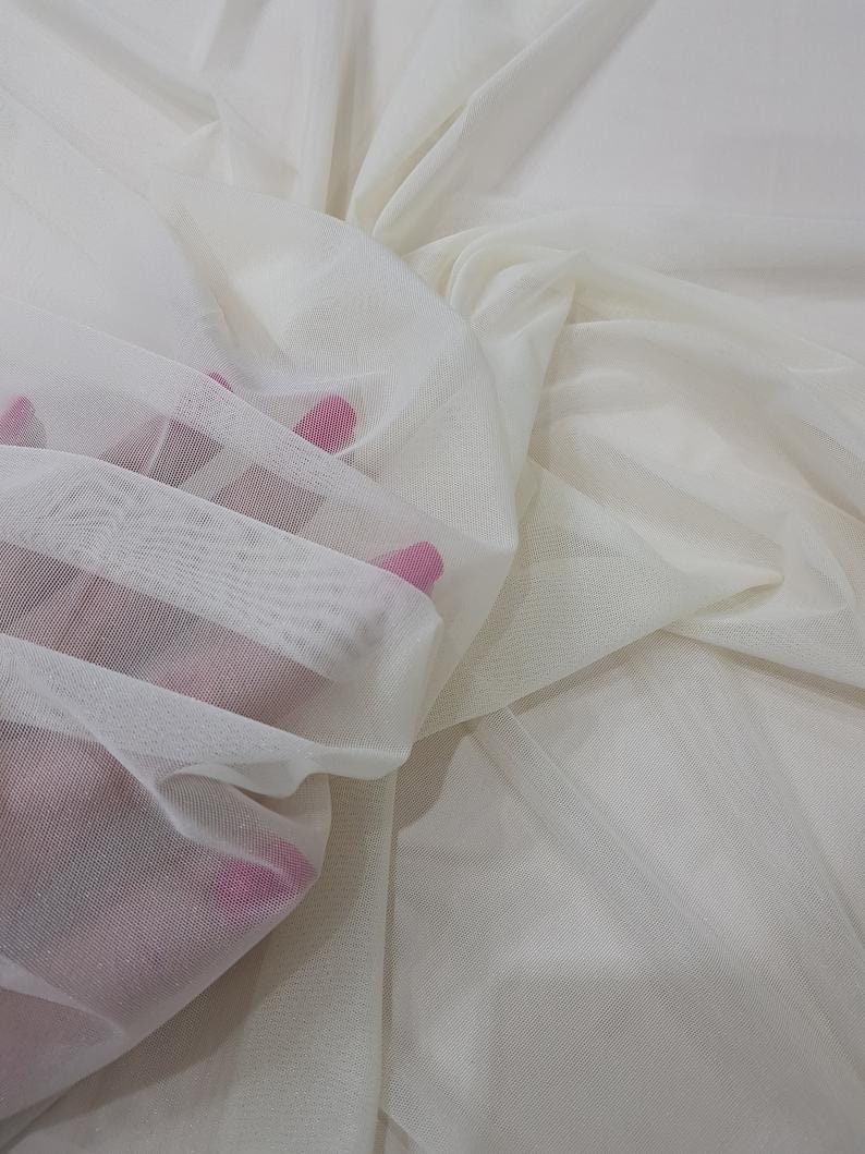 wedding dress fabric cream tulle fabric Ivory elastic tulle fabric by the metre skirt fabric T13181 bridal fabric