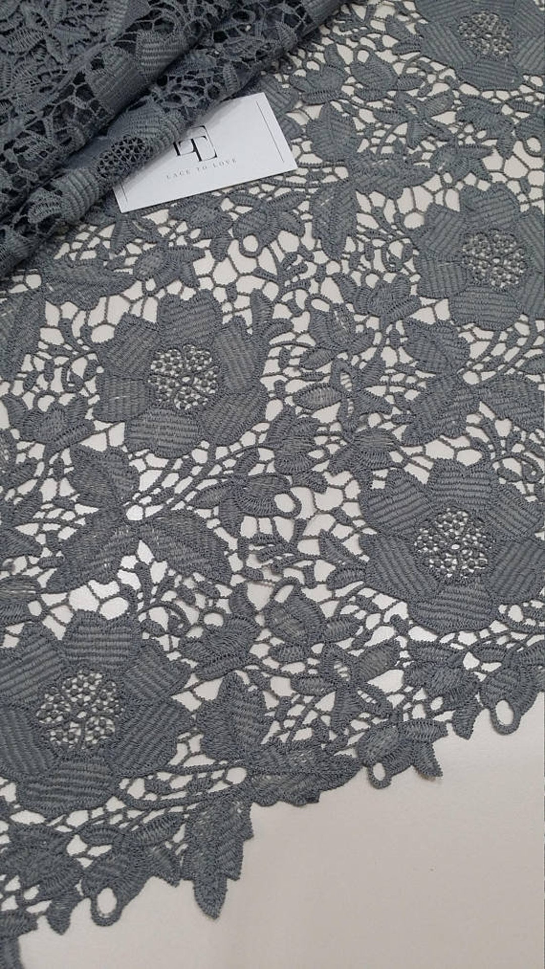 Grey Lace Grey French Chantilly Lace - Etsy