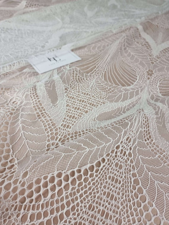 Macrame lace fabric discount