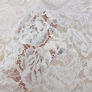 Rosa Spitze, französische tüllspitze meterware, Hellrosa Spitzenstoff, Spitze gewebe meterware, L88816