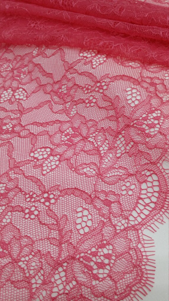 Pink Lace Ribbon French Chantilly Lace Meterware - Etsy