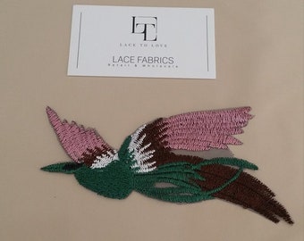 Embroidery bird applique, bird accessories