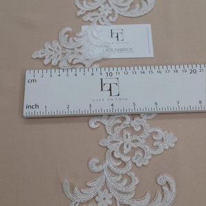 Cream lace trim, Ivory Alencon lace ribbon, EEV2113 image 4