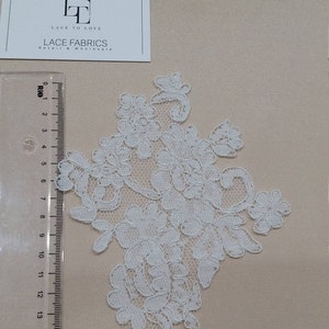 Appliques en dentelle crème, blanc français, M0054 image 4