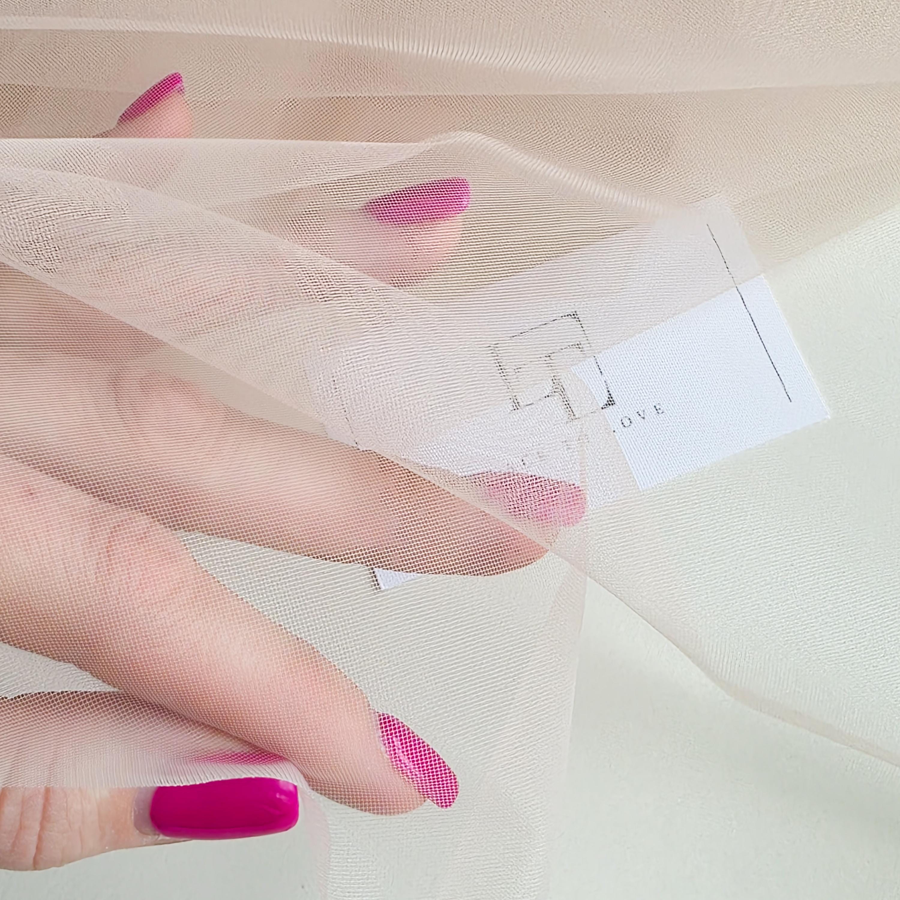 Beige Tulle Fabric, Skin-colored Tulle Woven Fabric by the Meter