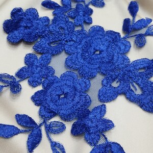 Blue lace appliques, blue accessories, M0007 image 3