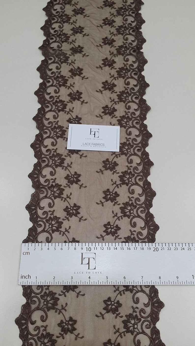 Brown Lace Trim, Brown Lace Ribbon by the Meter BJL9007 Etsy