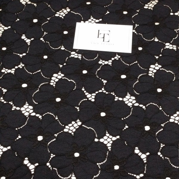 Black lace, Alencon lace fabric, French