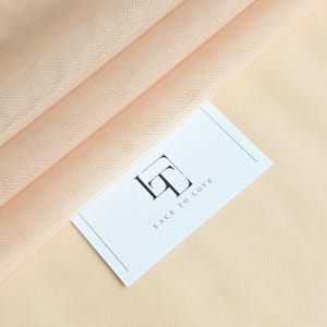 Beige tulle fabric, skin-colored tulle woven fabric by the meter, 300 cm wide, TAK1003