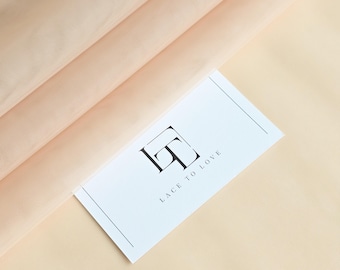 Beige tulle fabric, skin-colored tulle woven fabric by the meter, 300 cm wide, TAK1003