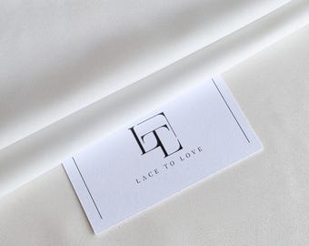 Tessuto di fodera elasticizzato bianco al metro, tessuto elastico color avorio chiaro per abiti da sposa, tessuto di fodera per gonne e abiti, MT6001