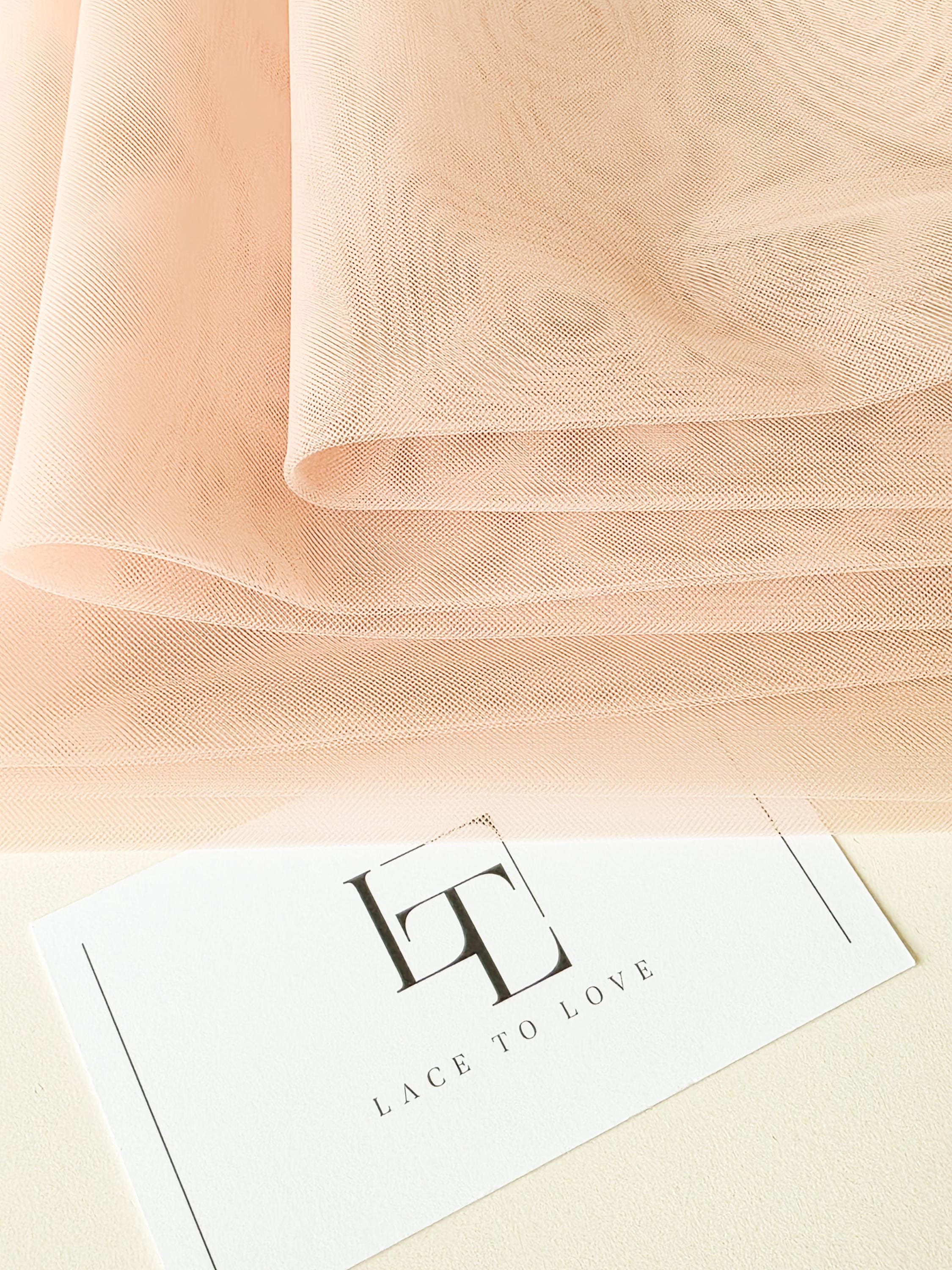 Beige Tulle Fabric, Skin-colored Tulle Woven Fabric by the Meter