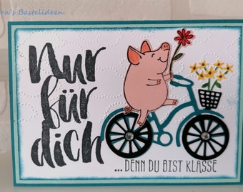 Piggy birthday card