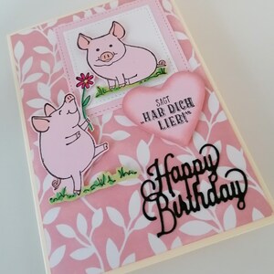 Piggy birthday card image 3