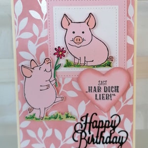 Piggy birthday card image 1