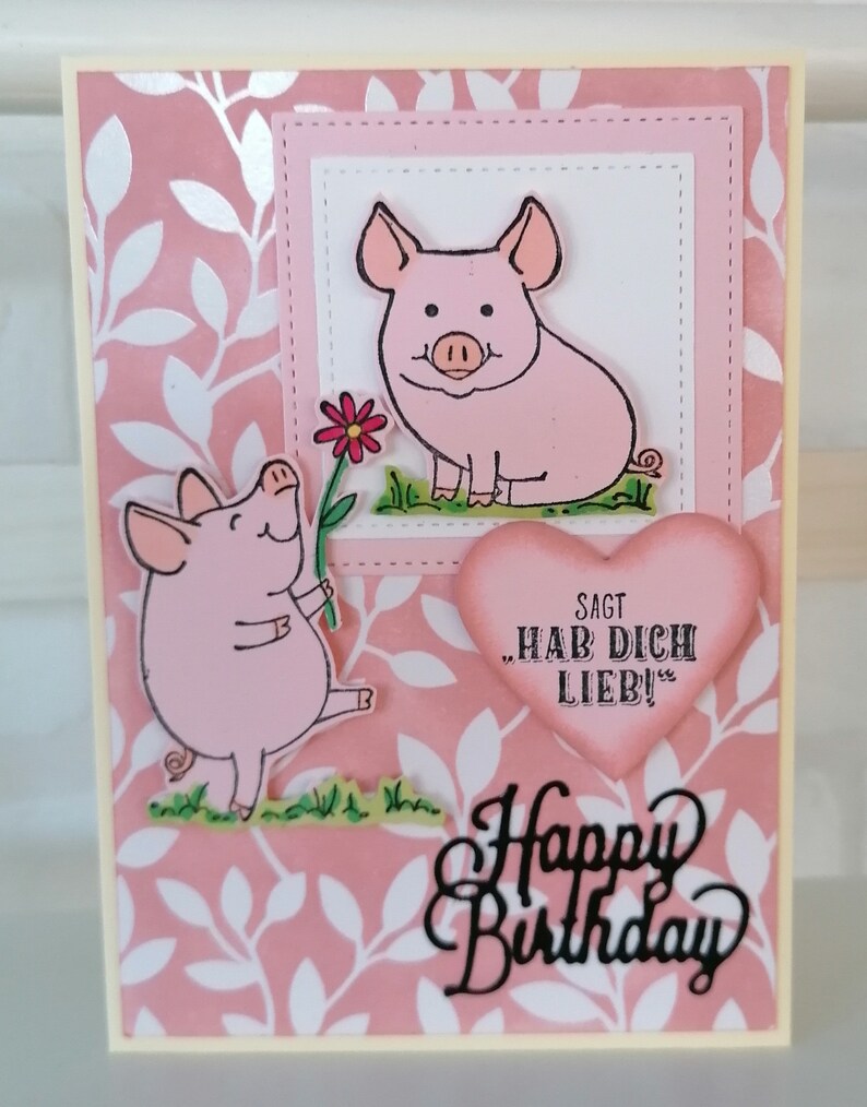 Piggy birthday card image 1