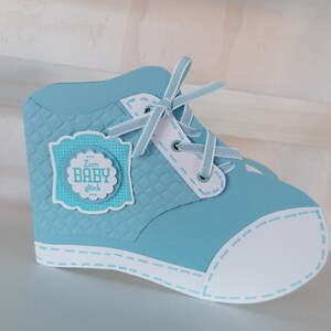 Babyschuh- Karte zur Geburt (Farbauswahl möglich)