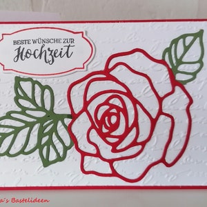 Hochzeitskarte mit Rose