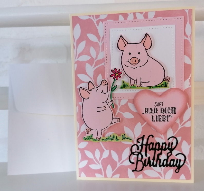 Piggy birthday card image 2