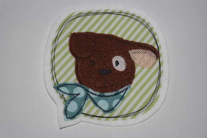 Appliqué dog, patch, patch, image 1