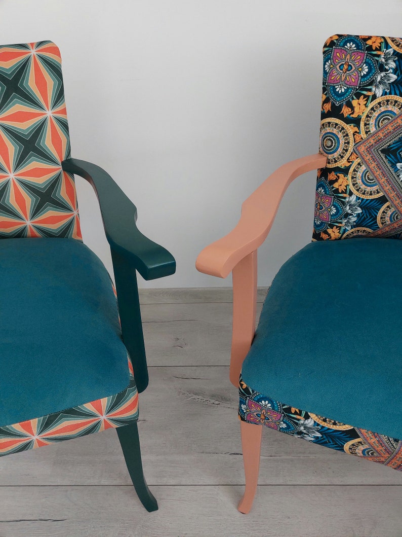 60er Jahre Stühle 1 Paar, renoviert / aufgearbeitet zdjęcie 10