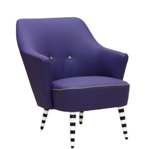 Club-Sessel 60er Jahre, violett Bild 1