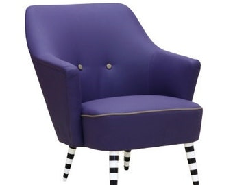 1960s club chair, purple