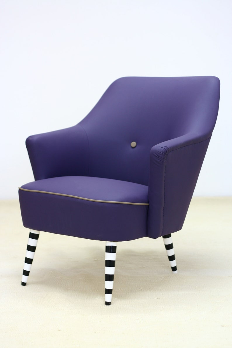 Club-Sessel 60er Jahre, violett Bild 3