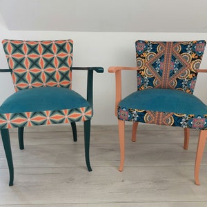 60er Jahre Stühle 1 Paar, renoviert / aufgearbeitet zdjęcie 2