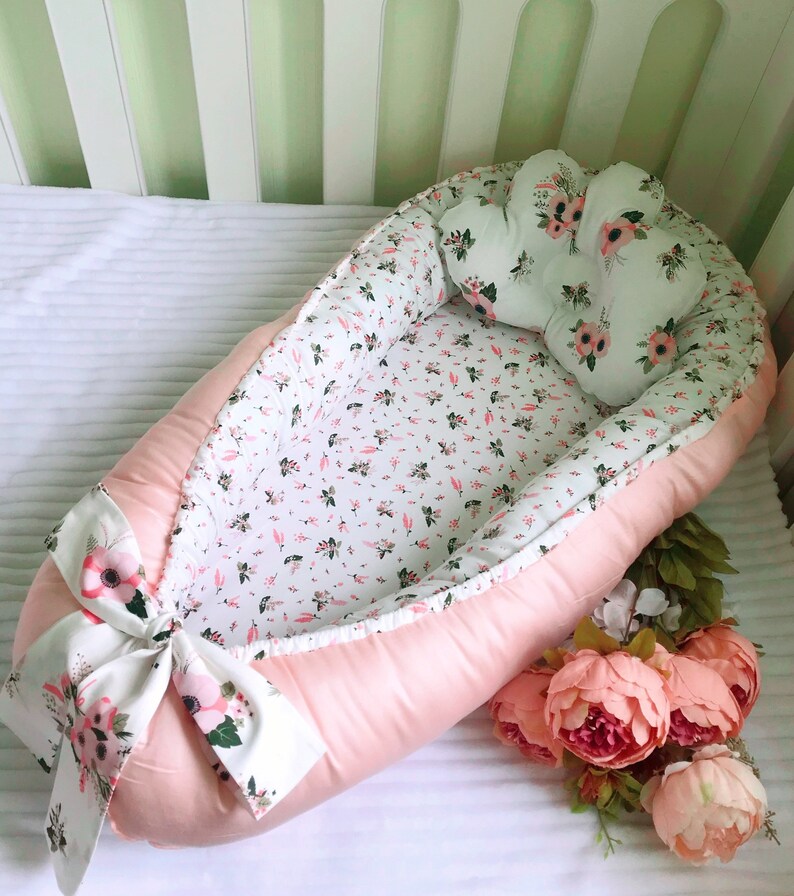 Flower Babynest newborn Cocoon baby nest bed removable Etsy