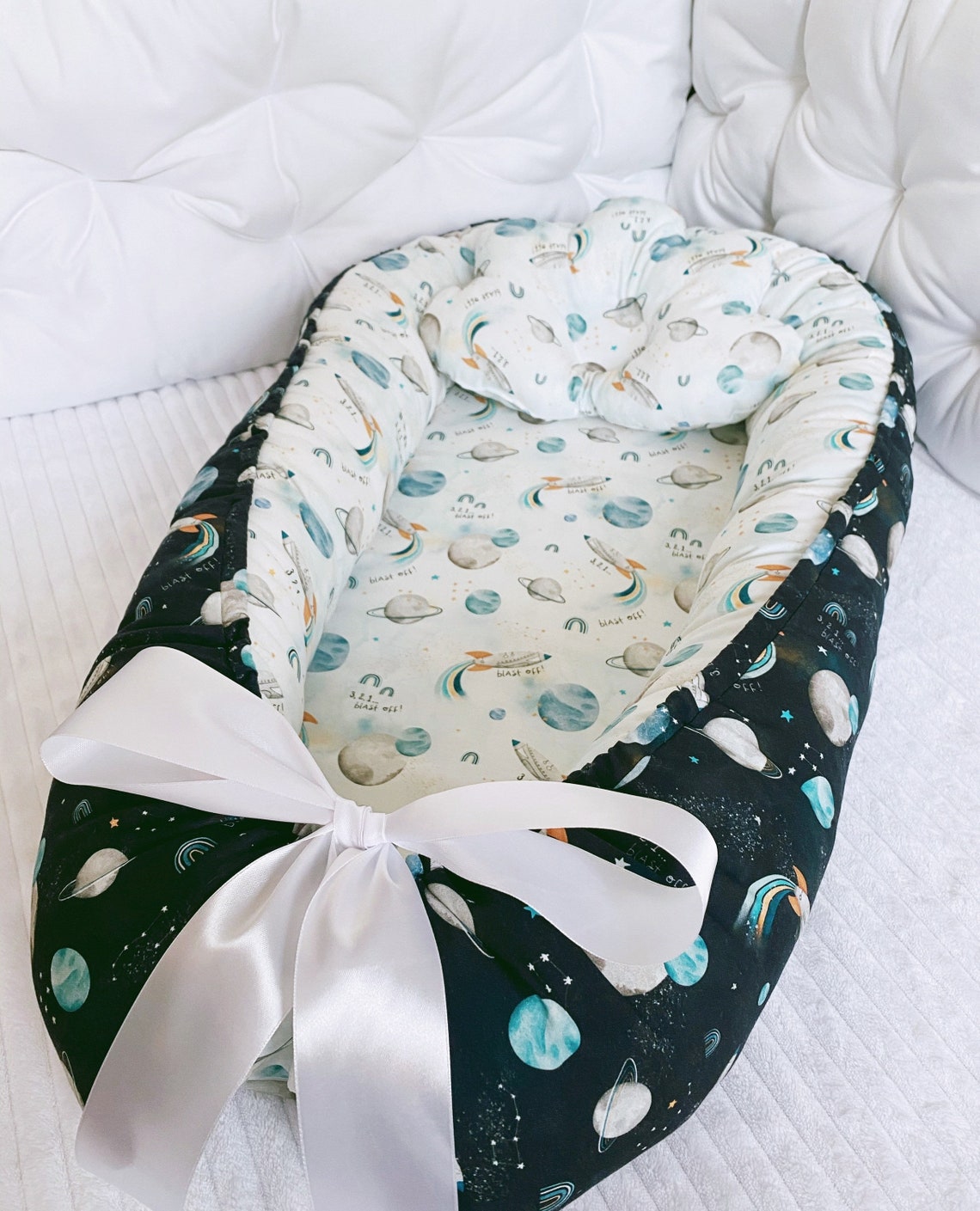 Space Babynest newborn Cocoon baby nest bed removable mattress Etsy