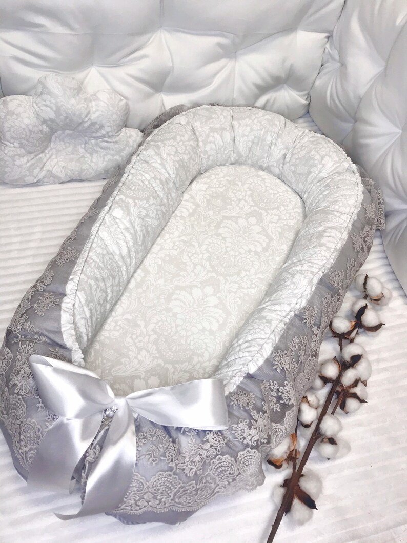 Lace Babynest Newborn Cocoon Baby Nest Bed Removable Mattress Etsy