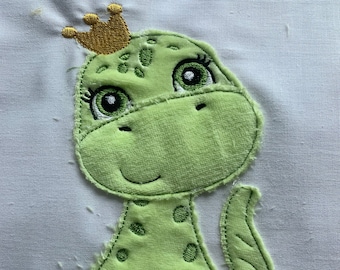 Embroidery File Doodle Dino, Dinosaur 2 Machine Embroidery Application 3 Sizes Set 735