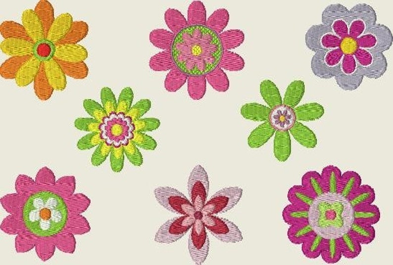 Stickdatei Blumen Flower Blume 320 Maschinenstickerei Bild 2