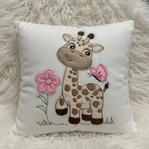 Stickdatei Doodle Giraffe 2 Maschinenstickerei Applikation 3 Größen Set 735